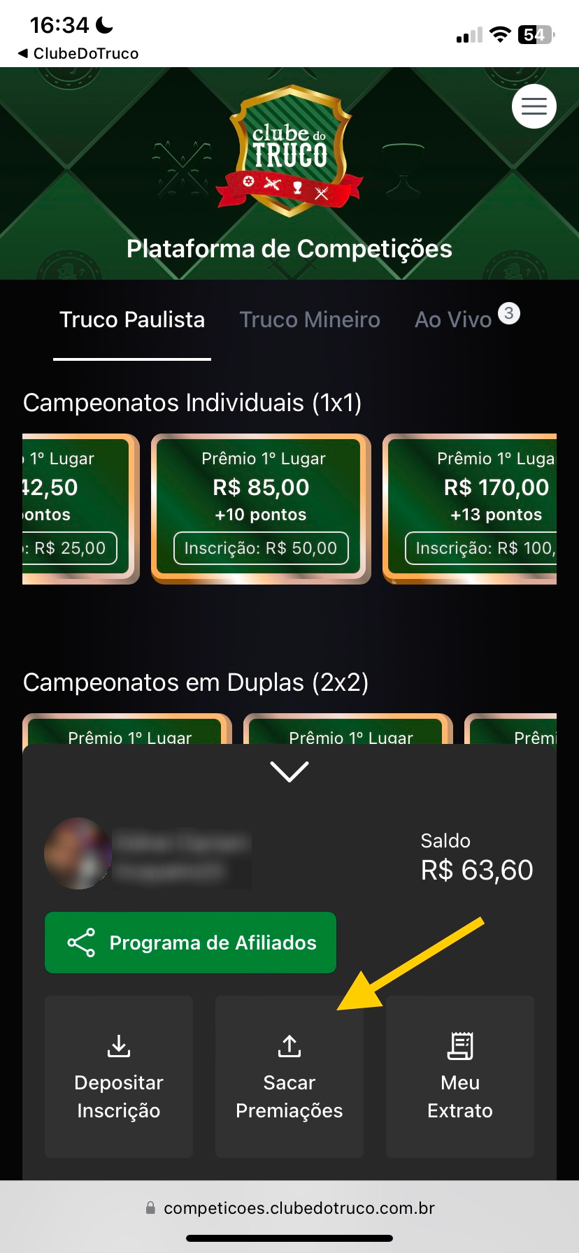 Competições de Truco Online